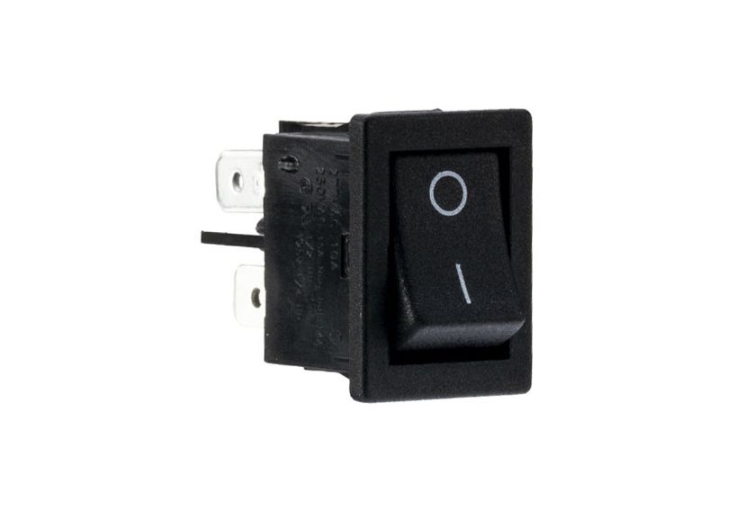 H8553VBNAF Miniature Rocker Switch ON (lit) - OFF Double Contact Curved (lit)  - 8553 Series