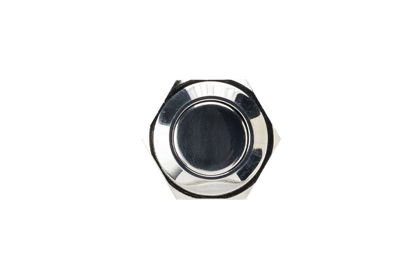 Brass Chrome Plated Push Button Switch Black Prominent Button S.P.